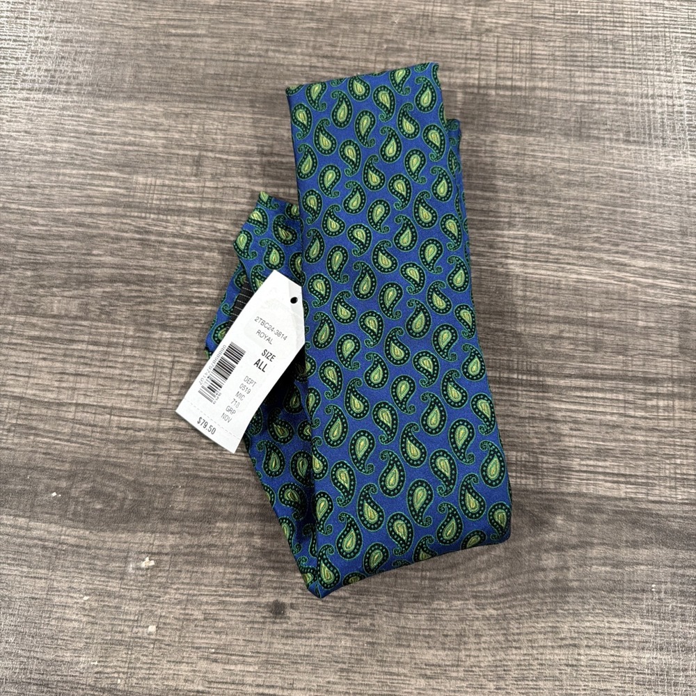 Ted Baker London Men's Silk Tie 2TBC24-3814 Royal Blue Geometric Necktie‎